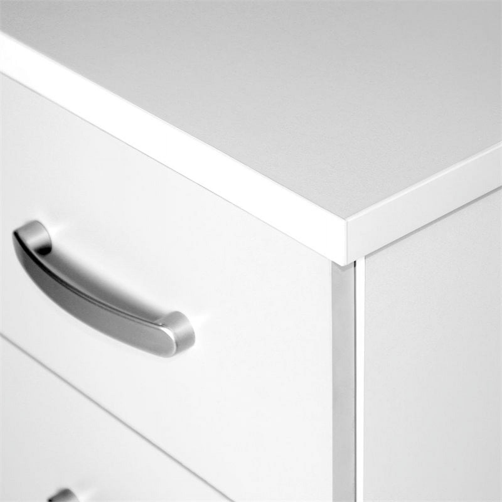 Home Square 2-Piece Set with Queen Captains Bed 4-Drawer Chest Dresser in White