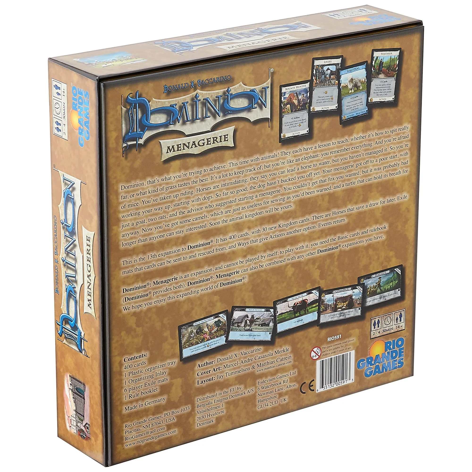 Dominion Menagerie Interactive Strategic Expansion Board Game Rio Grande Games RIO591