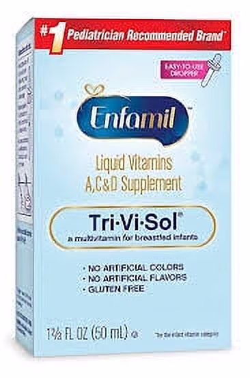 3 Pack - Enfamil Tri-Vi-Sol Vitamin Drops - 50 ML Each