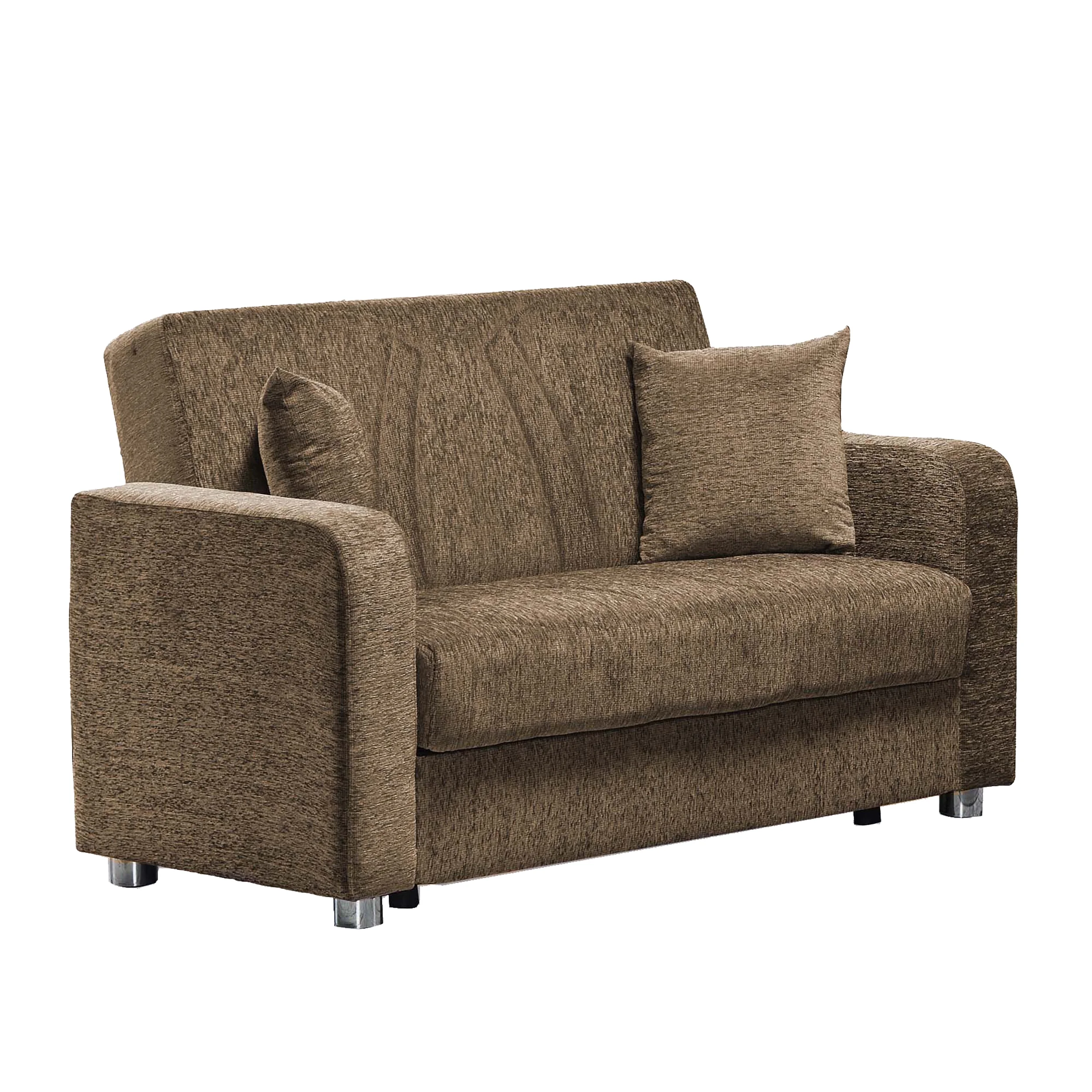 Ottomanson Magnificence Sleeper Loveseat, Beige Chenille