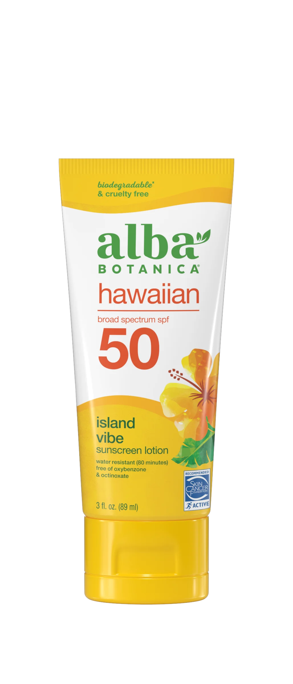 Alba Botanica Hawaiian Sunscreen Broad Spectrum SPF 45 Green Tea 4 oz