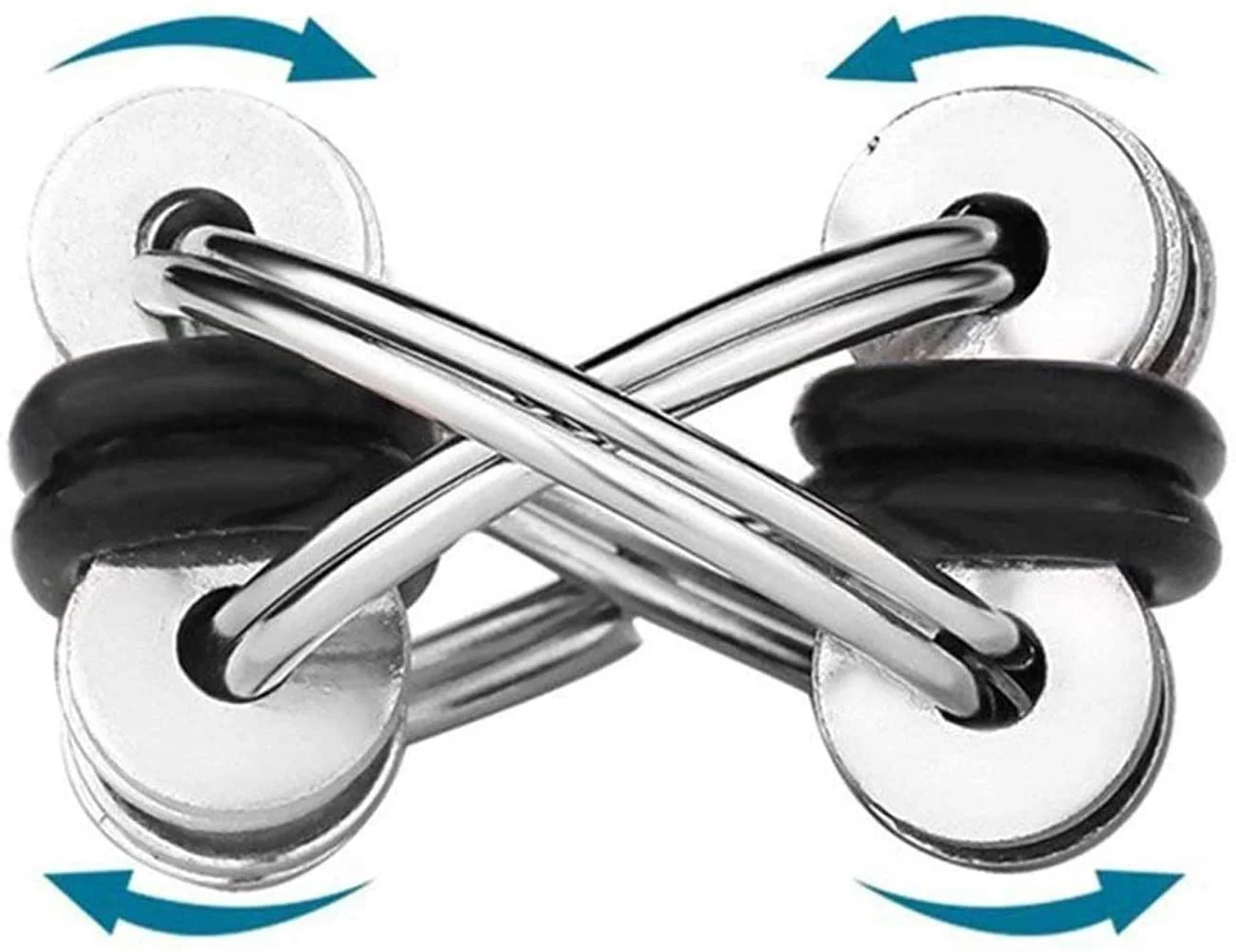 Fidget Toy Flippy Chain Stress Anxiety Relief Chain ADHD and ADD, Anxiety Relief Bike Chain Toys for Adults and Teens （3 Pack）