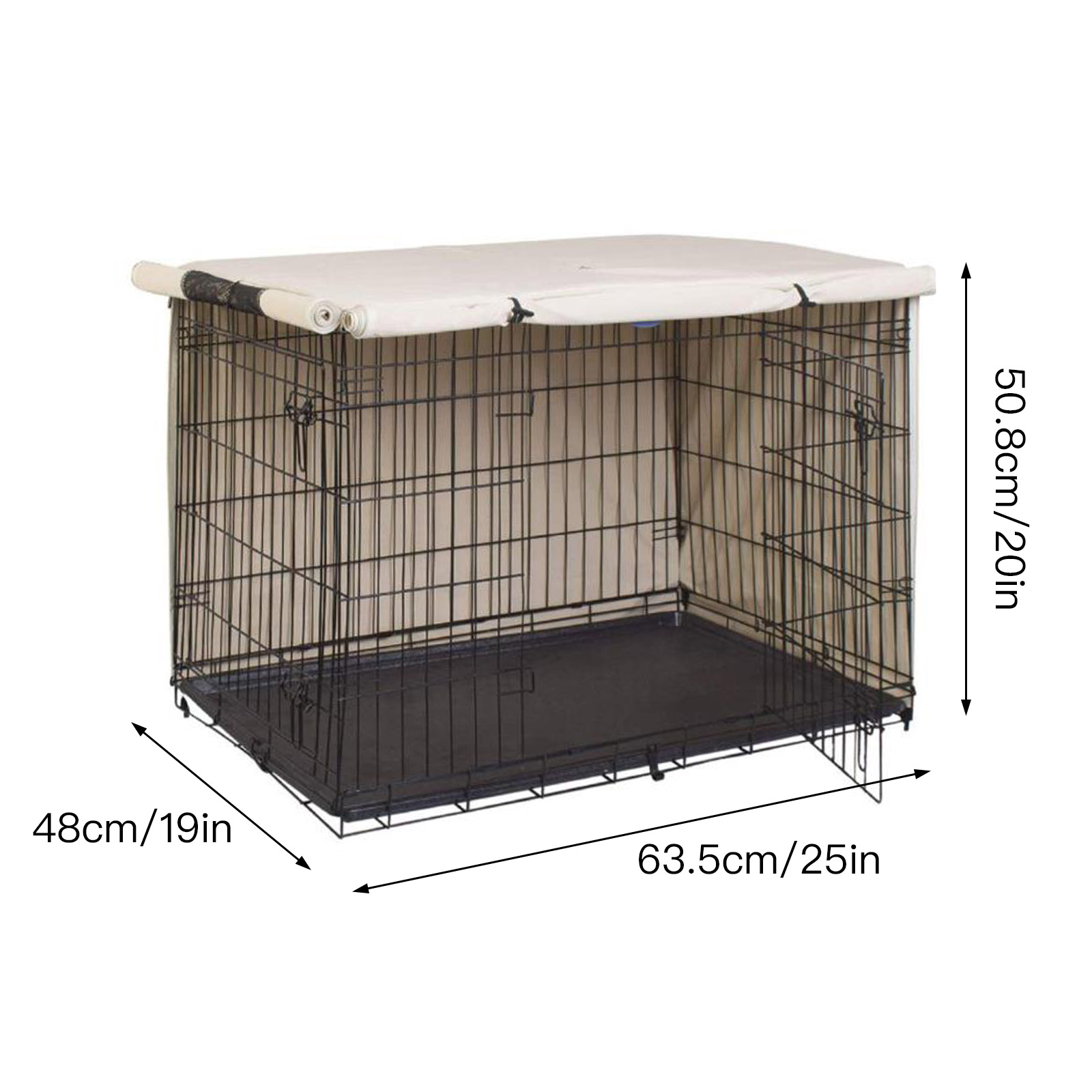 Hapeisy Crate Cage Cover Pet Kennel Waterproof Multifunction Rainproof Protective Dust-Proof Dustproof Outside Dog