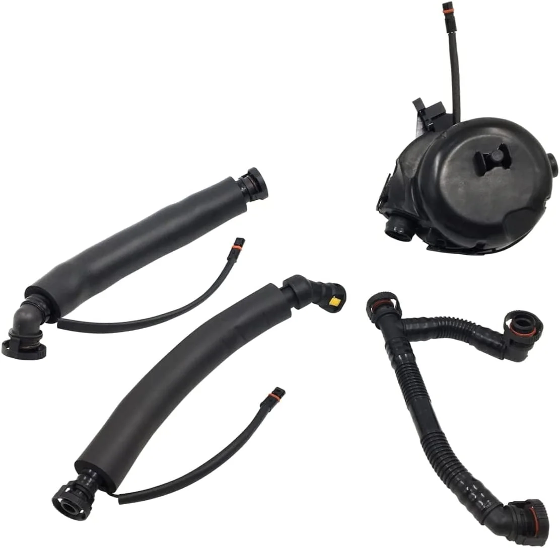 Mid Valley - Crankcase Vent Valve Oil Separator W/ Crankcase Vent Hoses For BMW E60 E85 E90 530I 11617531423