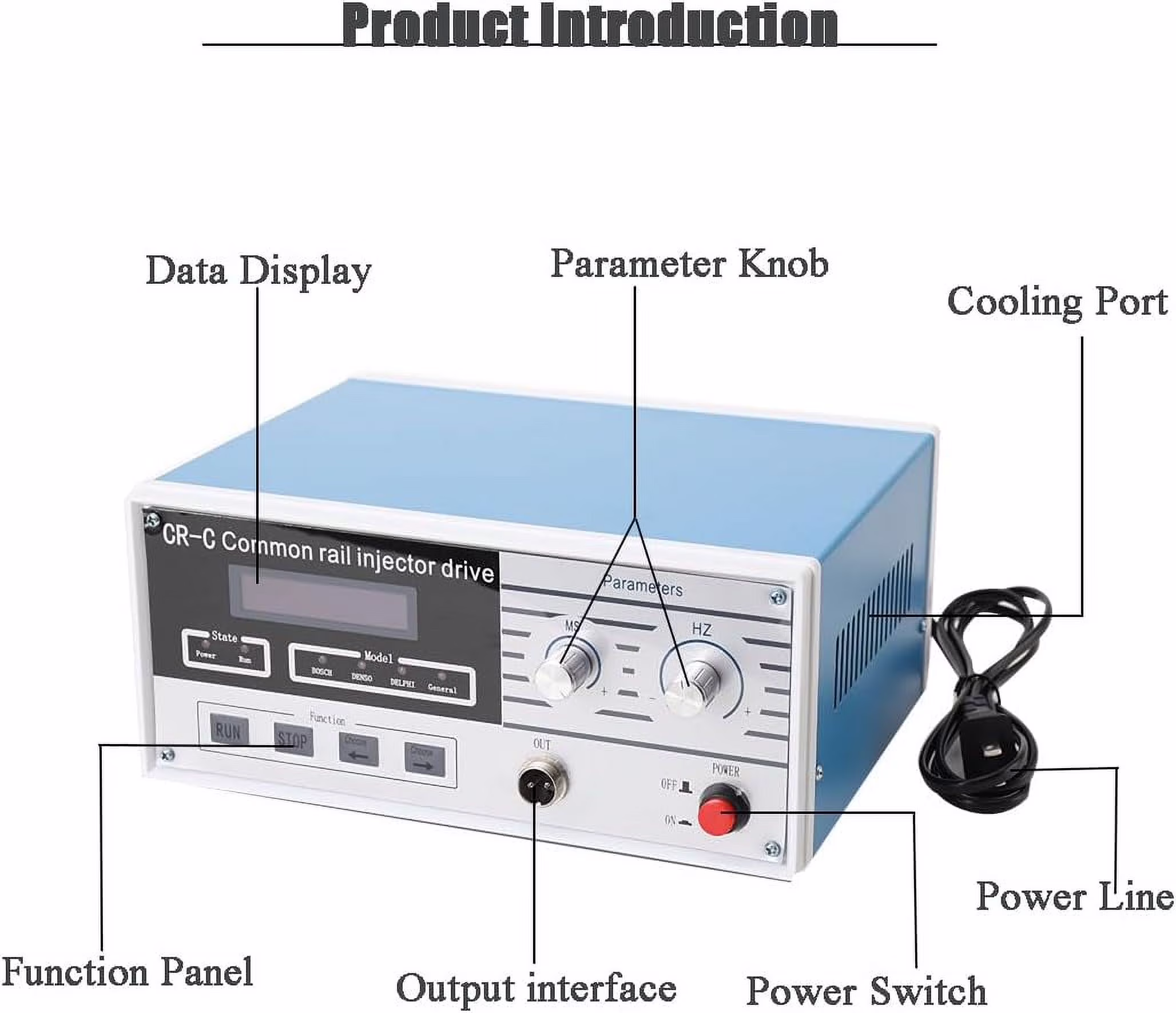 NICCOO CR-C Common Rail Injector Tester Common Rail Injector Testing Machine Diesel Injector Drive Fuel Repair Tool AC110V
