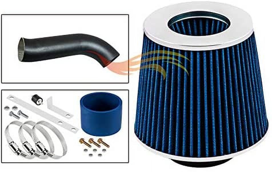 RW SERIES - MATTE BLACK PIPE BLUE - SHORT RAM INTAKE Compatible For 97-03 Dodge Durango/Dakota 3.2L & 3.9L & 5.2L & 5.9L