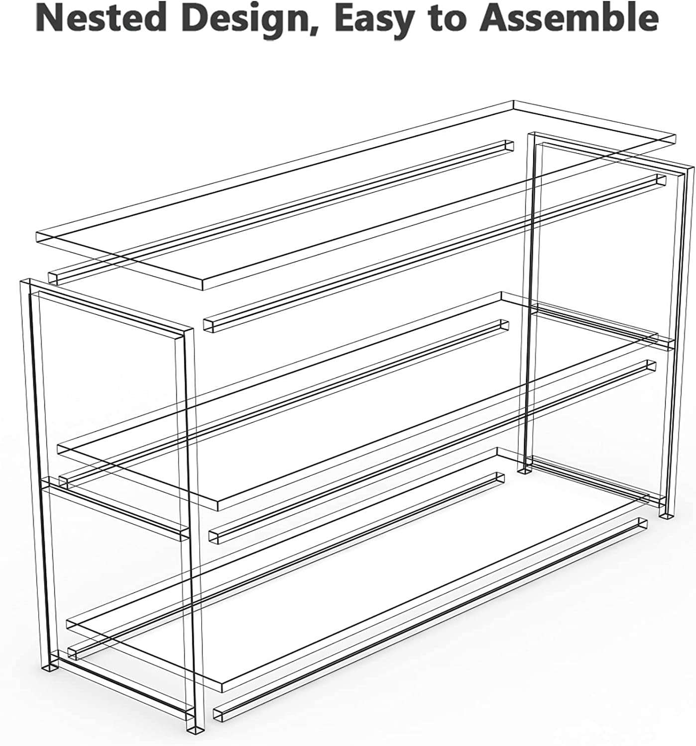 Tribesigns 3 Tier Console Table, Entryway  Hallway Table with Faux Marble Top and Metal Frame, Grey White & Gold