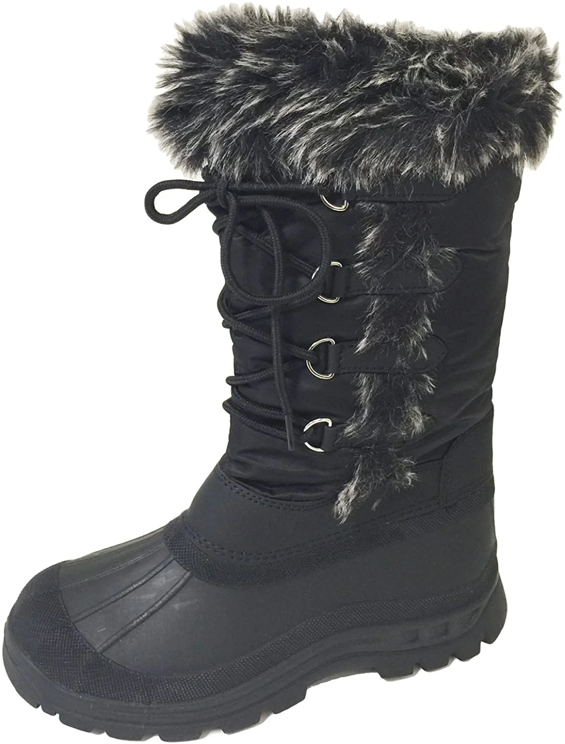 Women's Winter Boots Faux Fur Insulated Zipper Snow Shoes