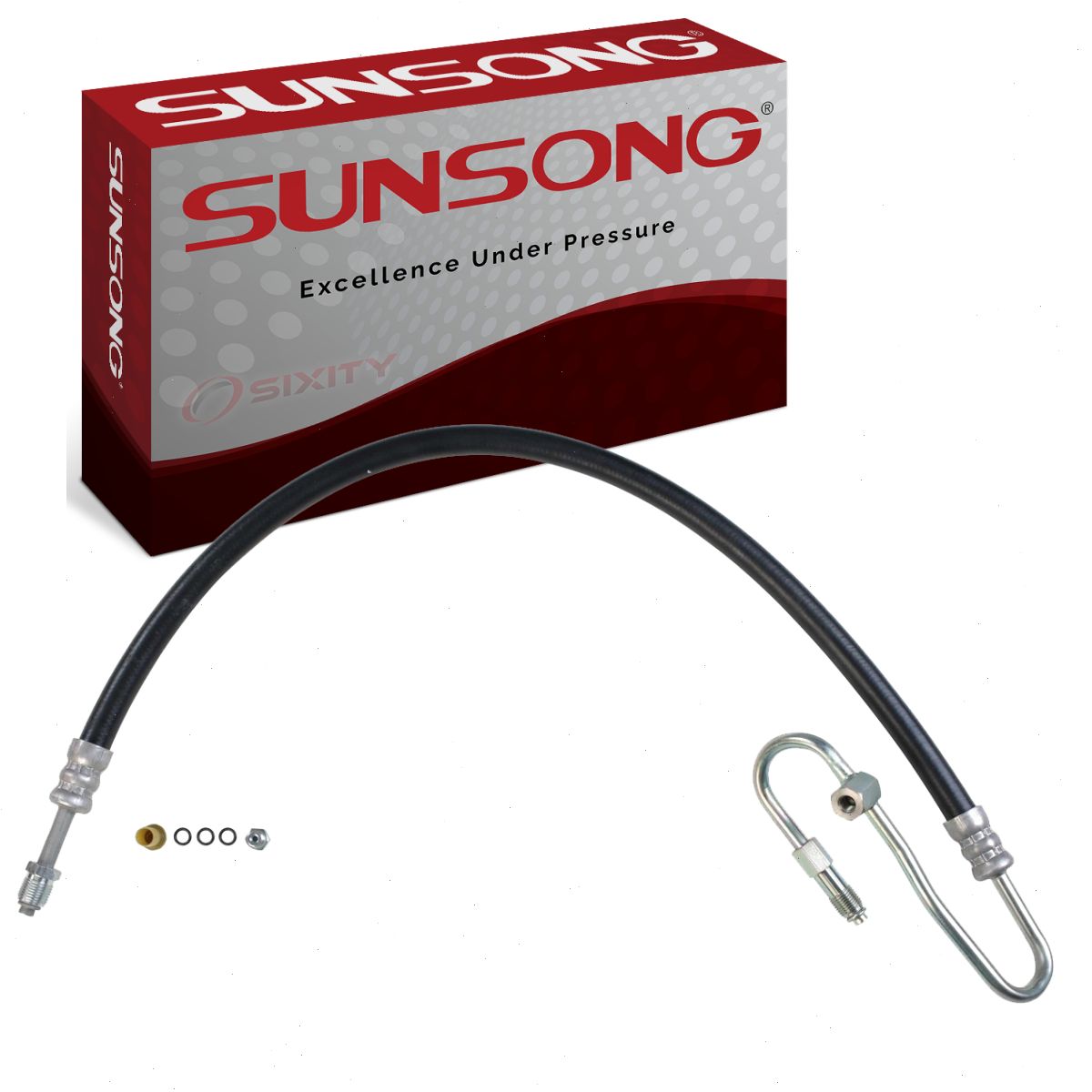 Sunsong Power Steering Pressure Line Hose compatible with Dodge Ram 1500 2002-2008