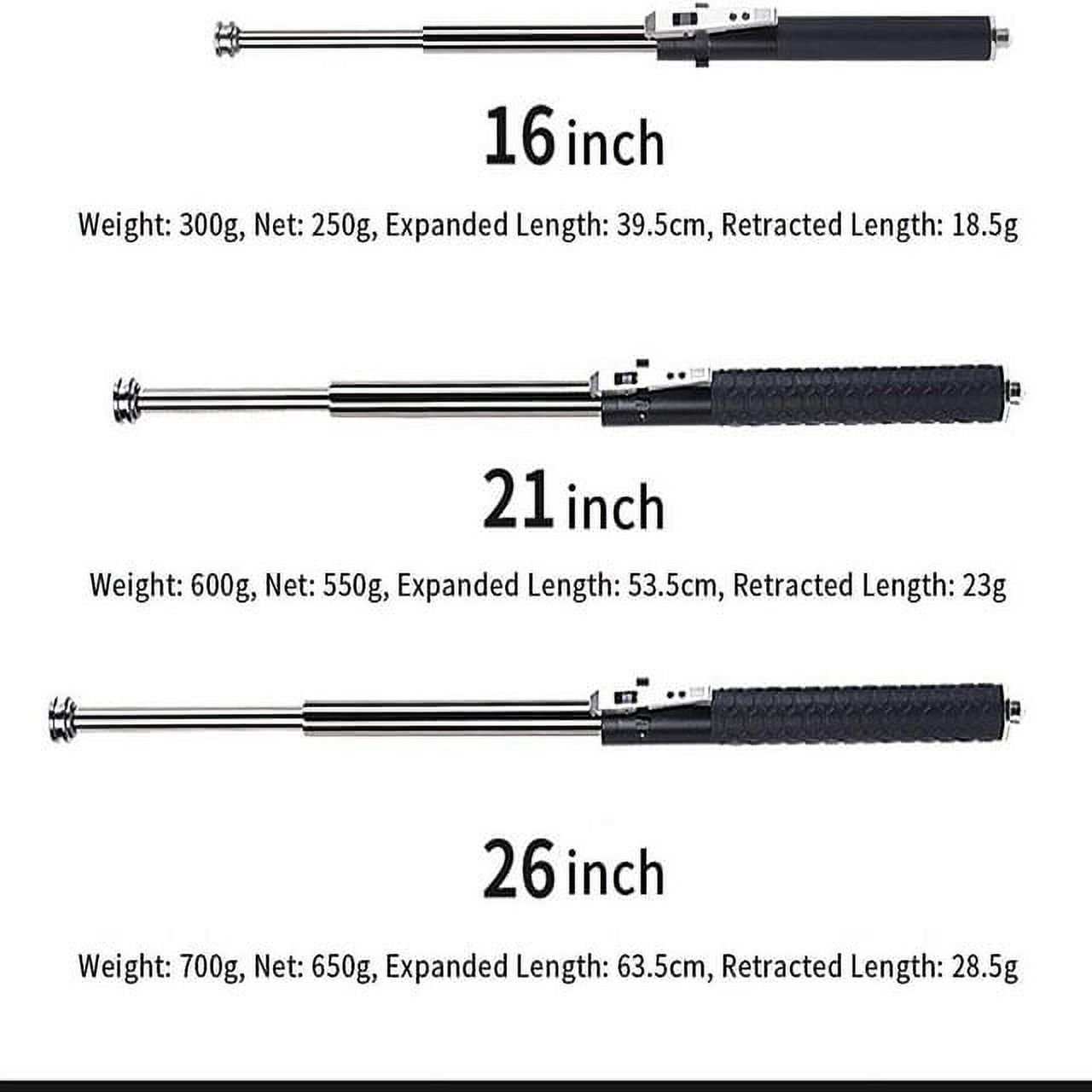 PANGJIGUIBA 2024New Enhanced Automatic Retractable Hiking Stick Auto Pop-up Enhanced Retractable Multi-Tool Walking Hiking Stick 3 Sections Trekking Poles with Sleeves and Tail Ropes Non-Sl