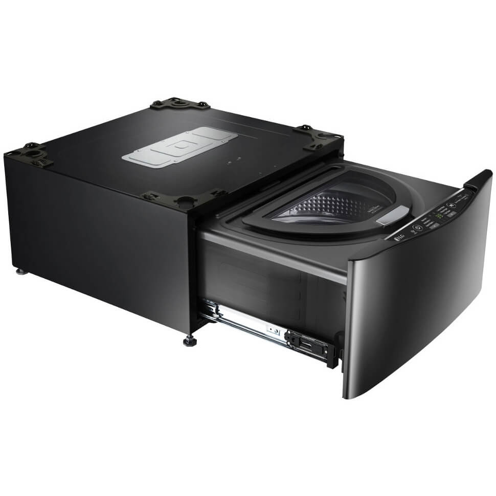 LG WD100CK 1.0 Cu. Ft. Black Stainless SideKick Pedestal Washer