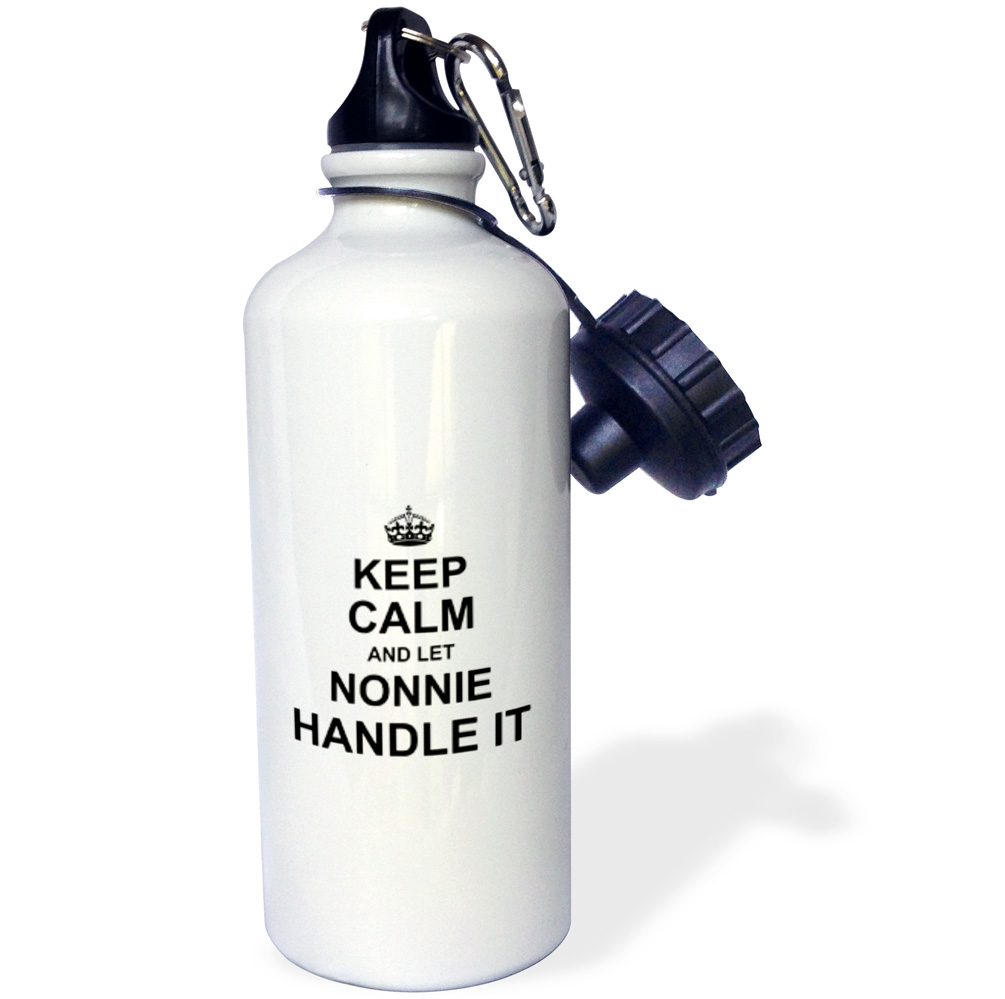 3dRose Keep Calm and let Grampy Handle it. fun funny grandpa grandfather gift - Water Bottle, 21-ounce