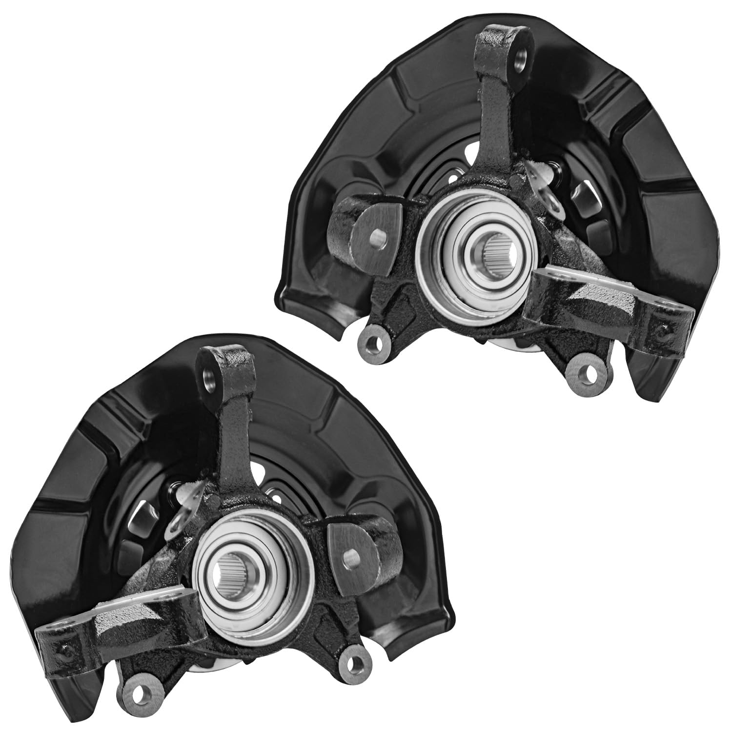 Detroit Axle - AWD Front Steering Knuckles & Wheel Hub Bearings Replacement for 2004 2005 2006 2007 2008 2009 2010 Toyota Sienna - 2pc Set