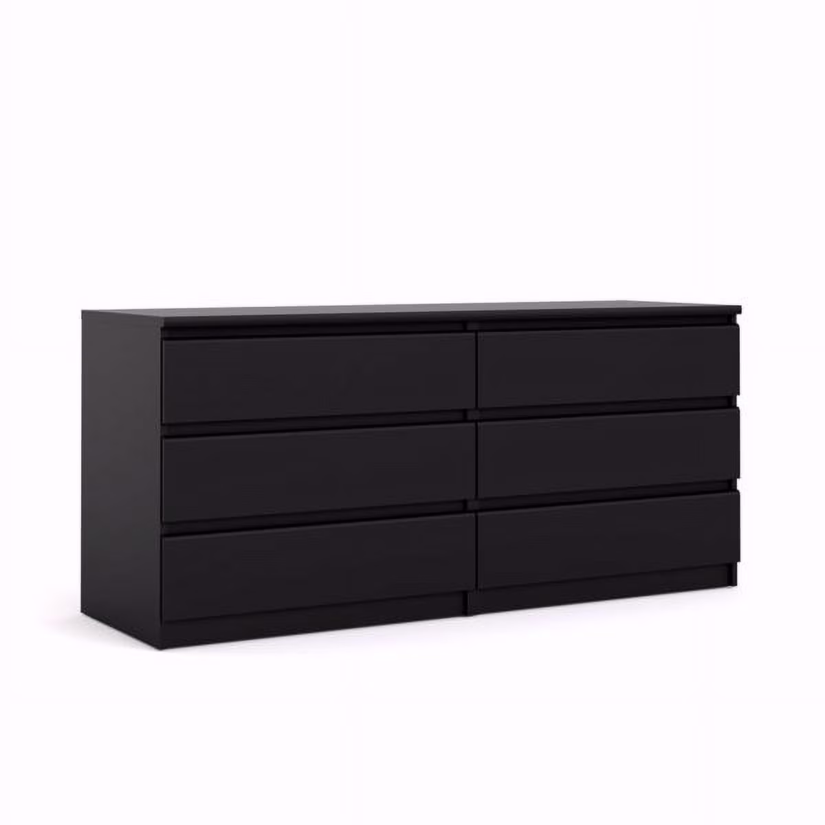 6 Drawer Double Dresser, Black