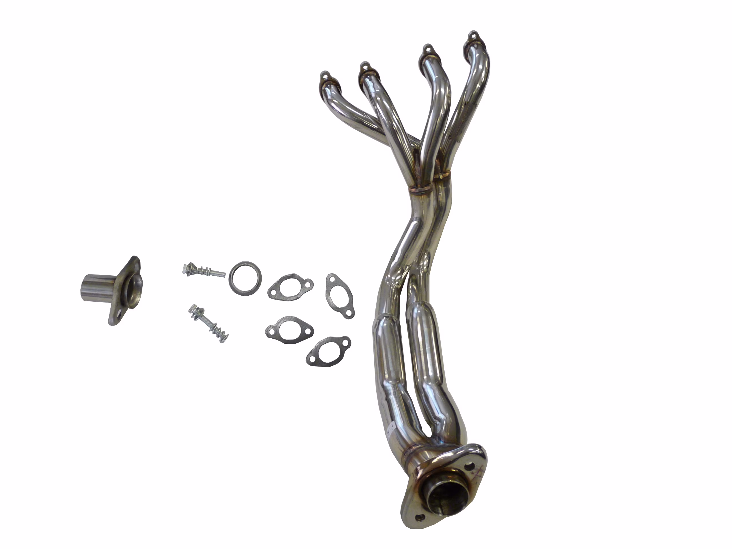 Stainless Header Fits 75-88 Volkswagen Scirocco 1.6/1.8L, 75-83 Rabbit/ GTI, 85-89 Cabriolet By Becker