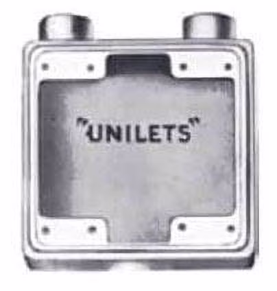 appleton electric weatherproof box, 2inlet, 3/4 hub, 32cu. in fss-2-75