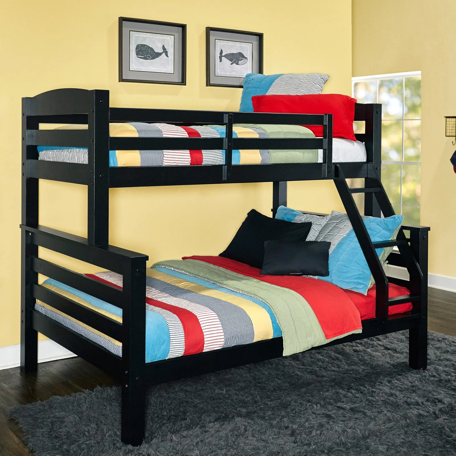 Powell Levi Twin Over Full Bunk Bed - Black