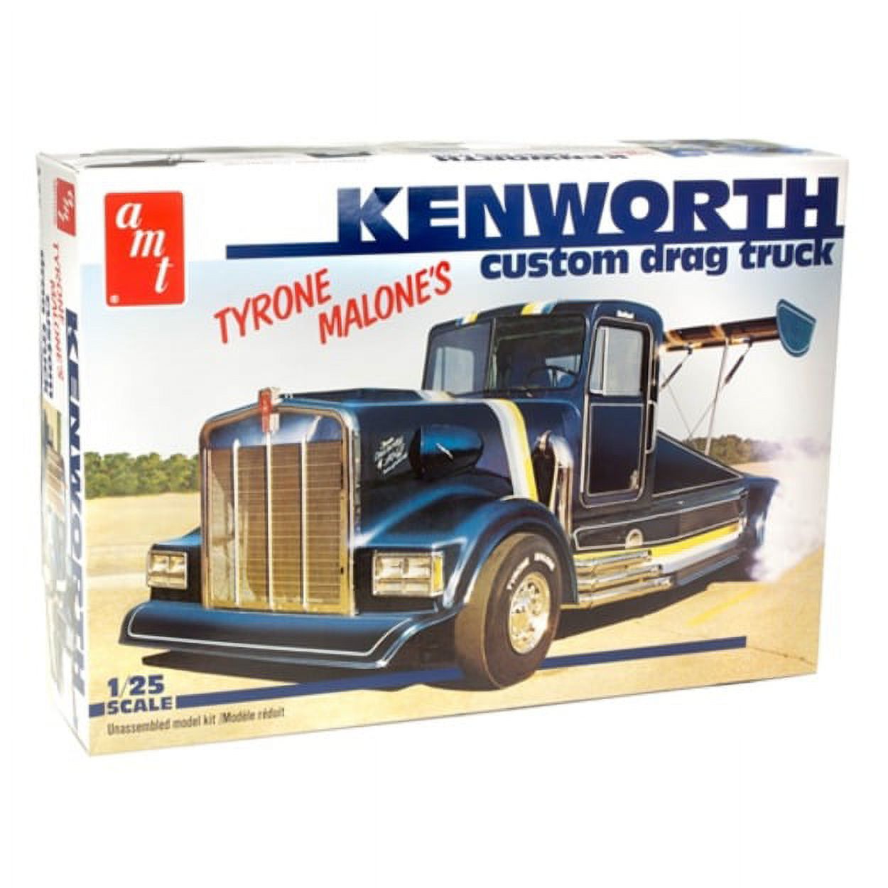 AMT AMT1157 Skill 3 Model Kit Tyrone Malones Kenworth Custom Drag Truck 1 by 25 Scale Model