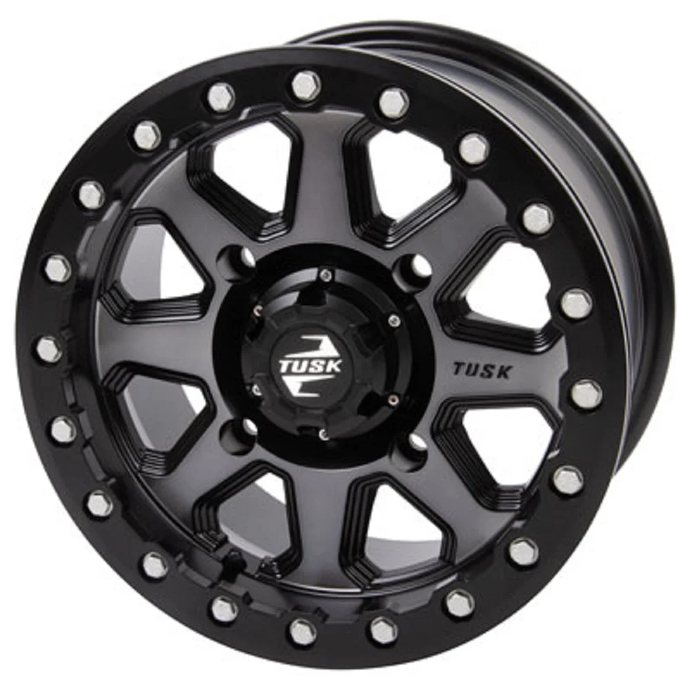 4/137 Uinta Beadlock Wheel 15x7 5.0 + 2.0 Gunmetal/Black Compatible With Honda Talon 1000R 2019-2021