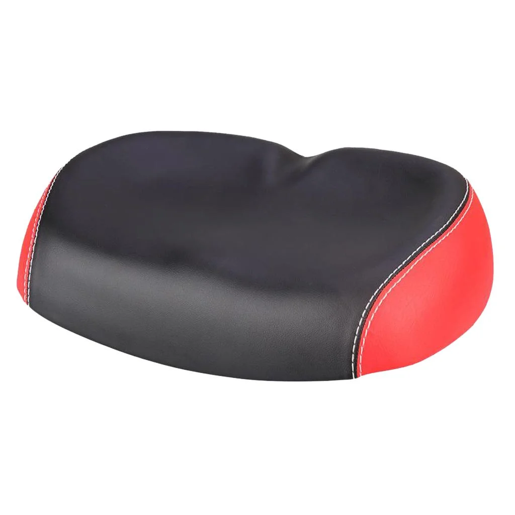 Bike Seat, Wide Large Saddle, Seat Cushion Padded, Elastic Seat Cushion, for Bike Saddle Sports Cycling red
