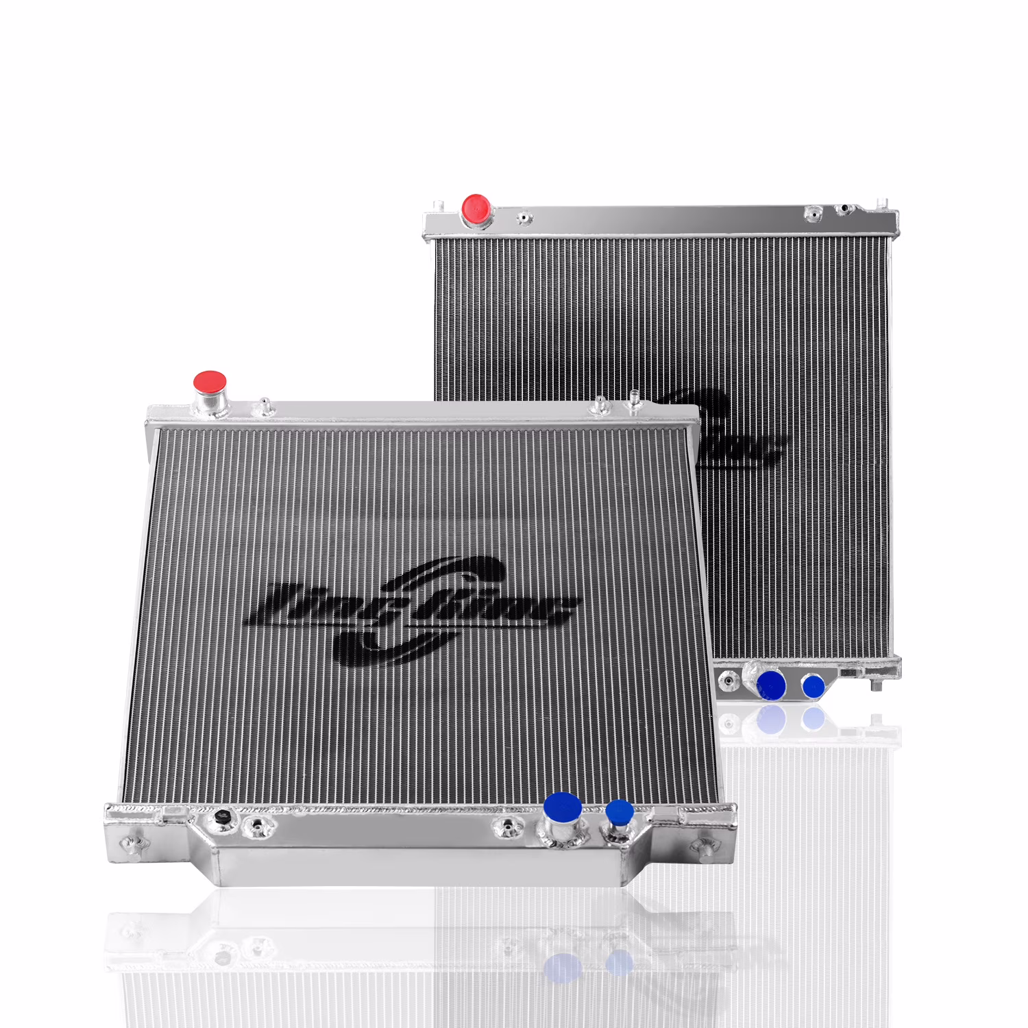 2-Row Race Radiator Compatible with 2003-07 Ford 6.0 Powerstroke F250 F350 F450, All Aluminum Radiator