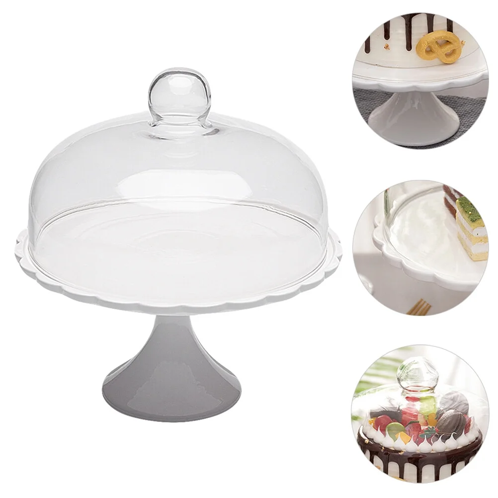 NUOLUX  Cake Stand Displaycupcake Dessert Dome Plate Cover Tray Tower Servingceramic Holder Lid Glass Platter Wedding Cheese