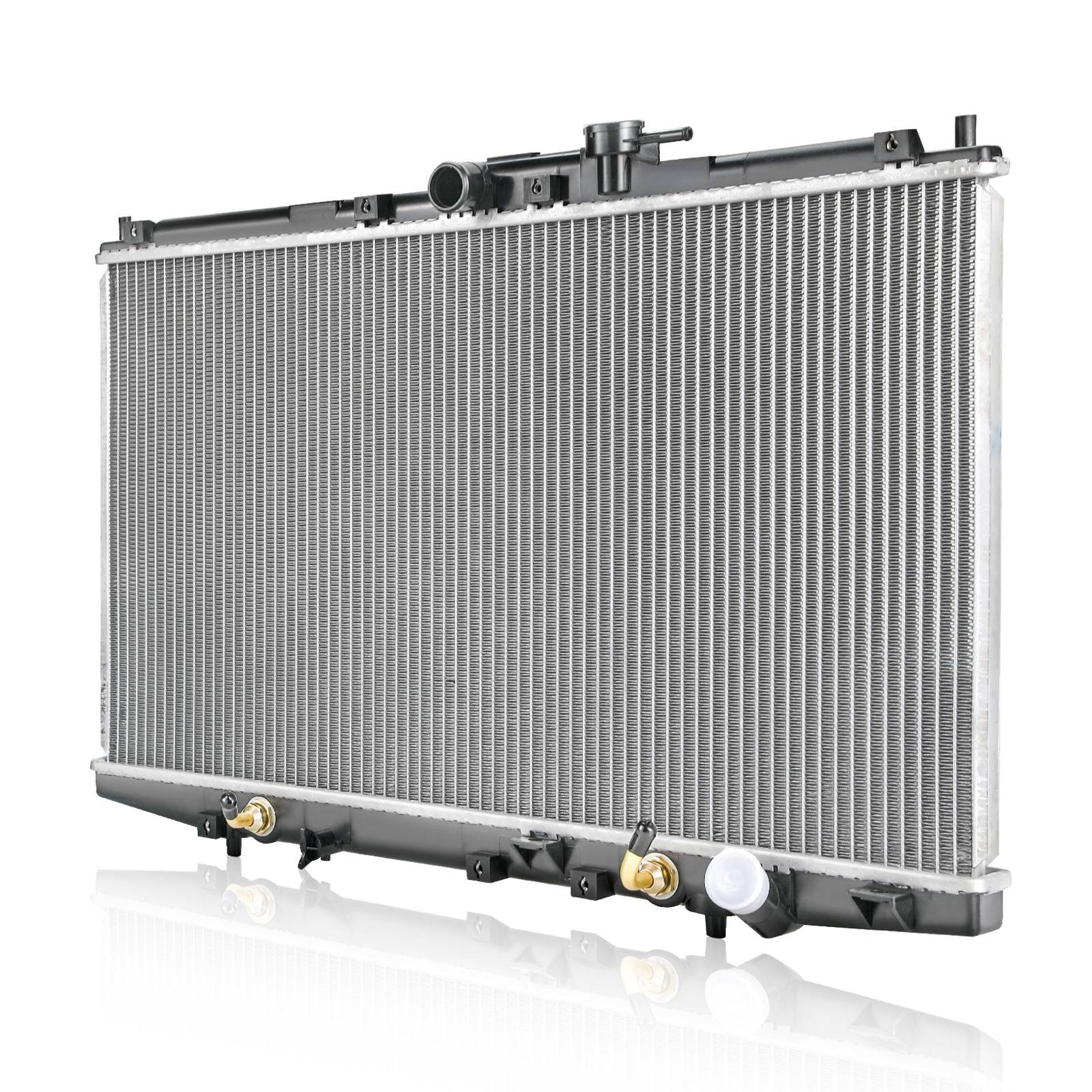 KT 2148 Compact 1-Row Aluminum Radiator, Silvery, Front-Fit Design for Efficient Cooling