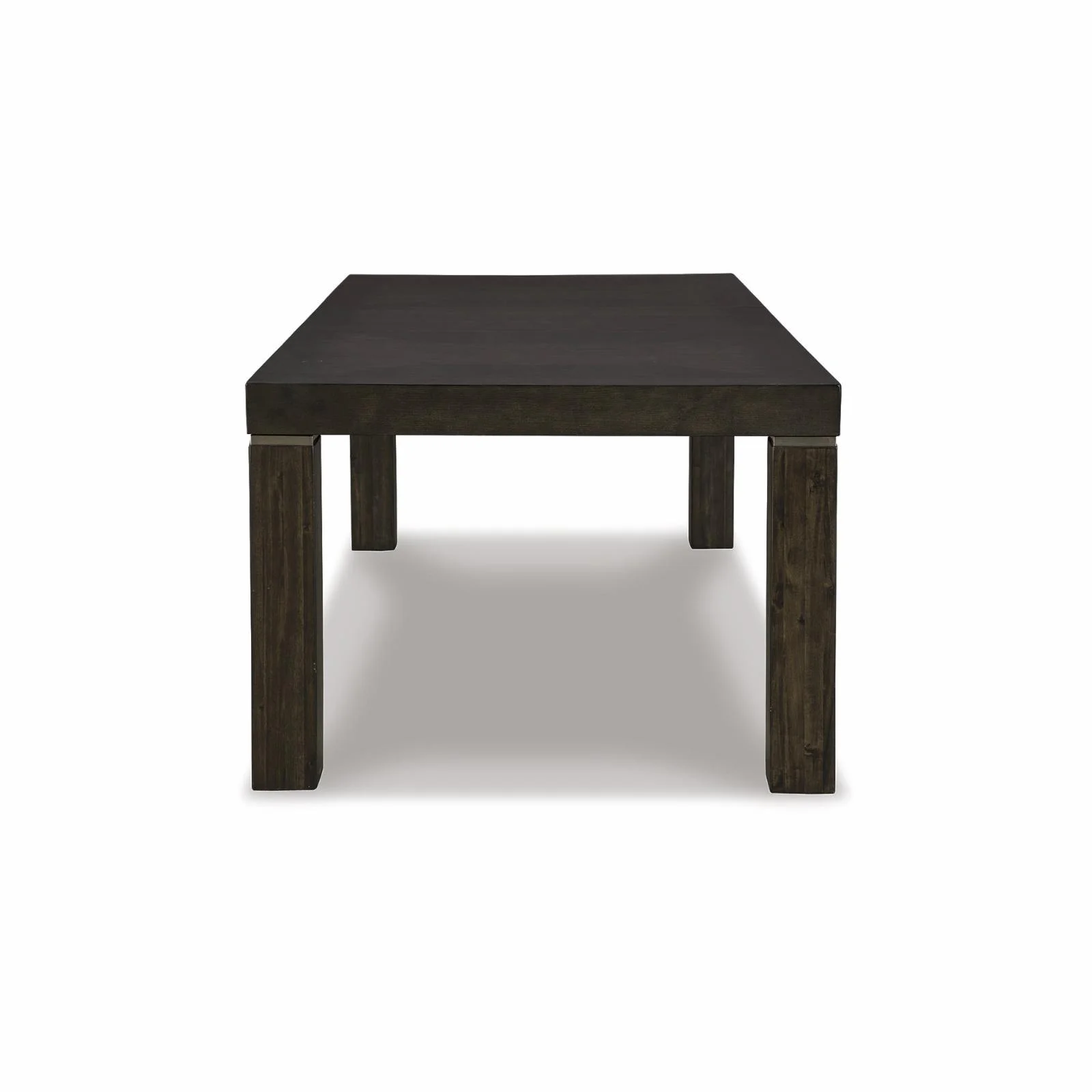 Ashley Furniture Hyndell Extendable Dining Table in Dark Brown