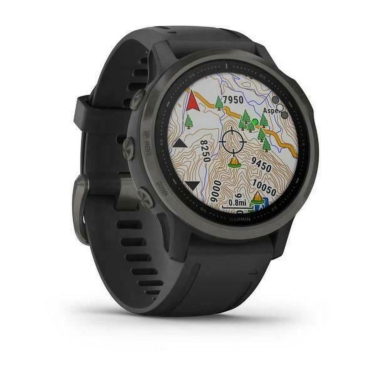 Garmin Vivoactive -  fēnix® 6S Carbon Gray DLC with Black Silicone Band