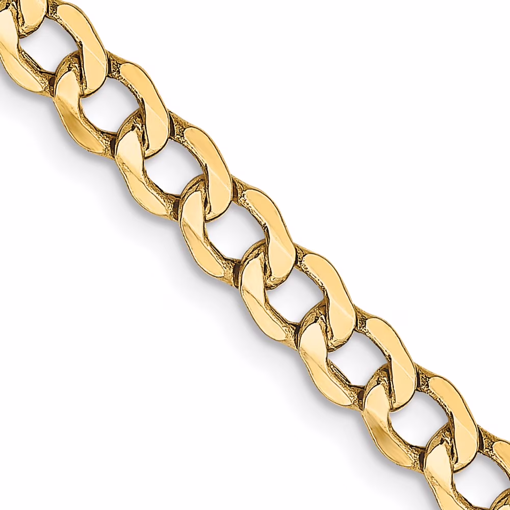 10k 4.3mm Semi-Solid Curb Link Chain Q10BC107-20