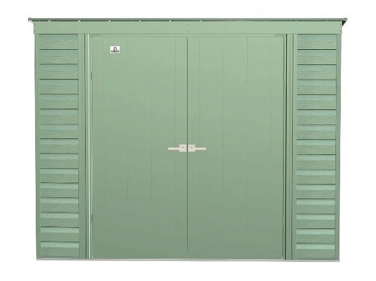 Arrow SCP84SG 8 x 4 ft. Arrow Select Steel Storage Shed, Sage Green