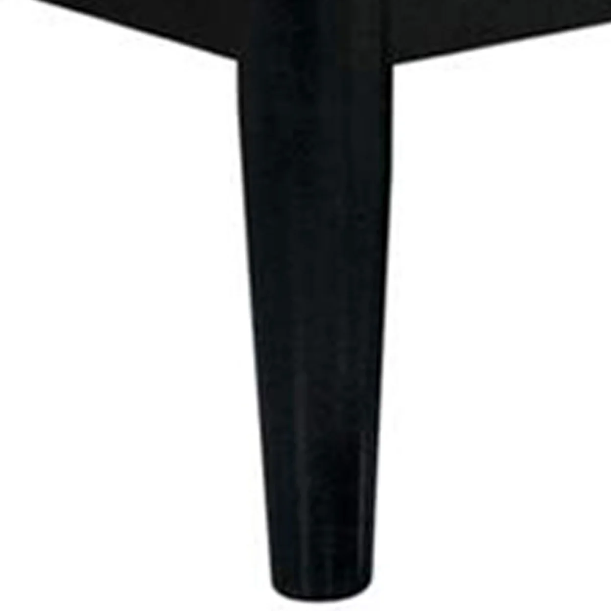 Wooden Eastern King Size Bed with Panel Headboard, Black- Saltoro Sherpi