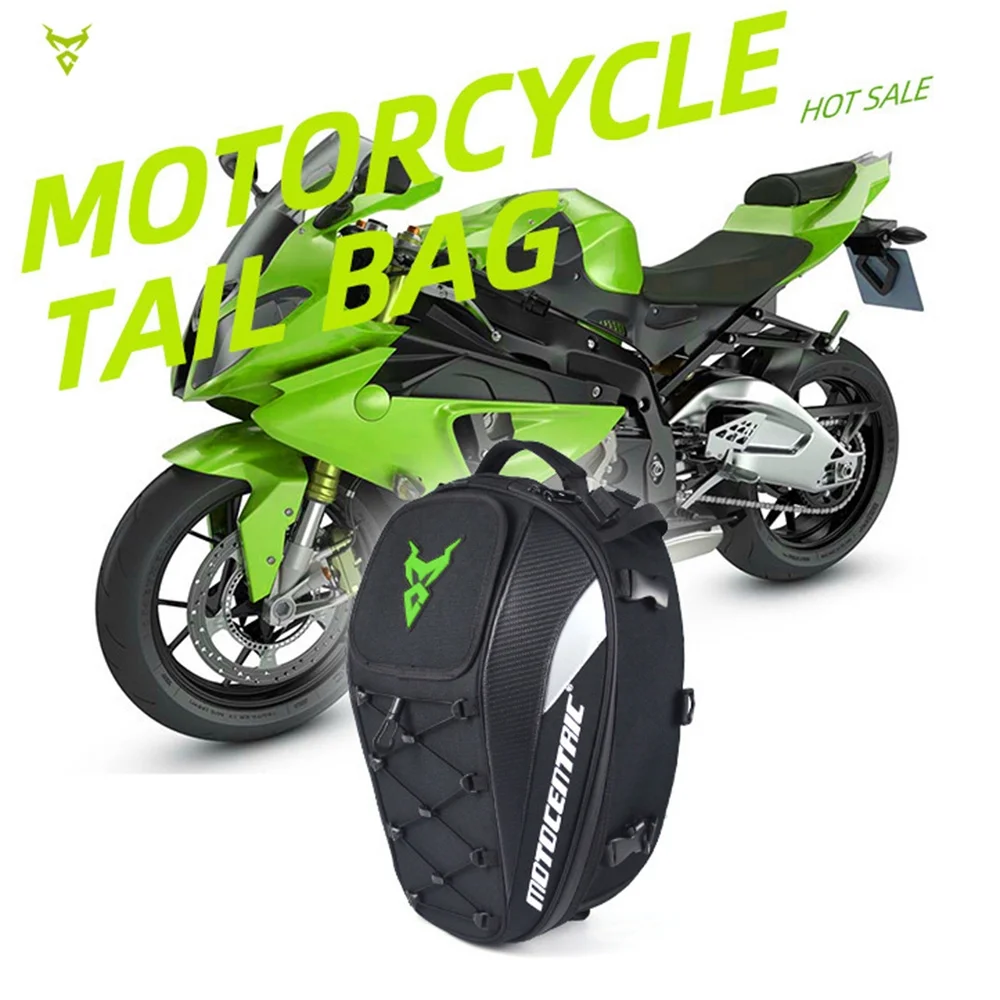 Walmeck Motorcycle Rear Bag Back Seat Bag Tail Bag Multifunction Shoulder Stocked Backpack Helmet Pack