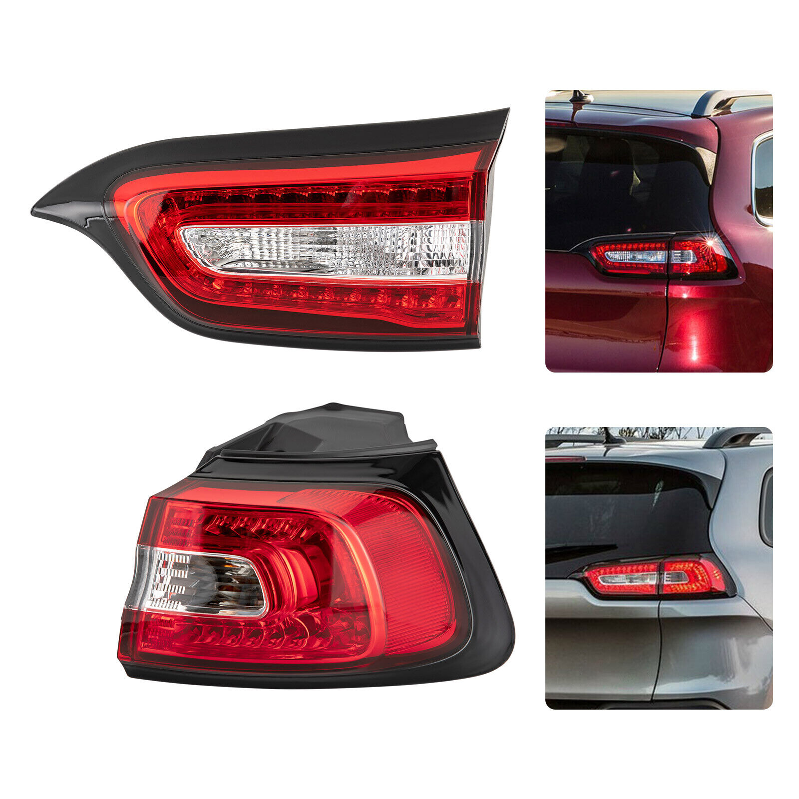 Passenger Right Side Tail Lights Tail Lamps for 14-18 Jeep Cherokee