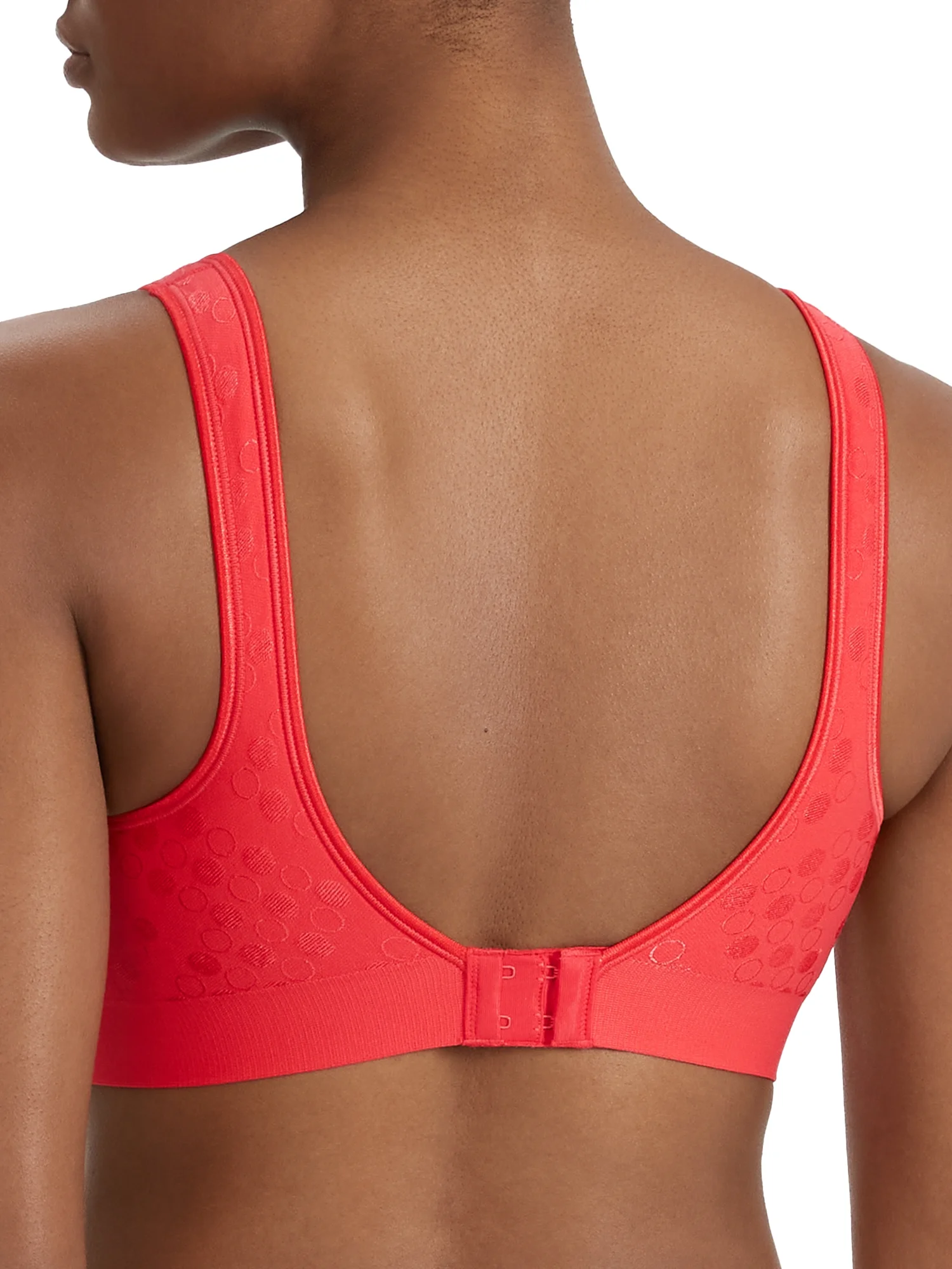Women's Bali 3488 Comfort Revolution Shaping Wirefree Bra (Red Stone Dot 2X)