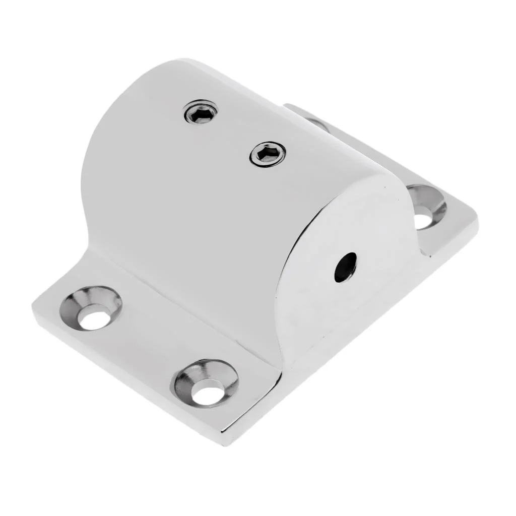 2pcs Marine Boat Yacht Hand Rail Fitting, 90 Degree Rectangle Stanchion Base Mount Hardware inch 25mm Tubes - , 316 Stainless Steel