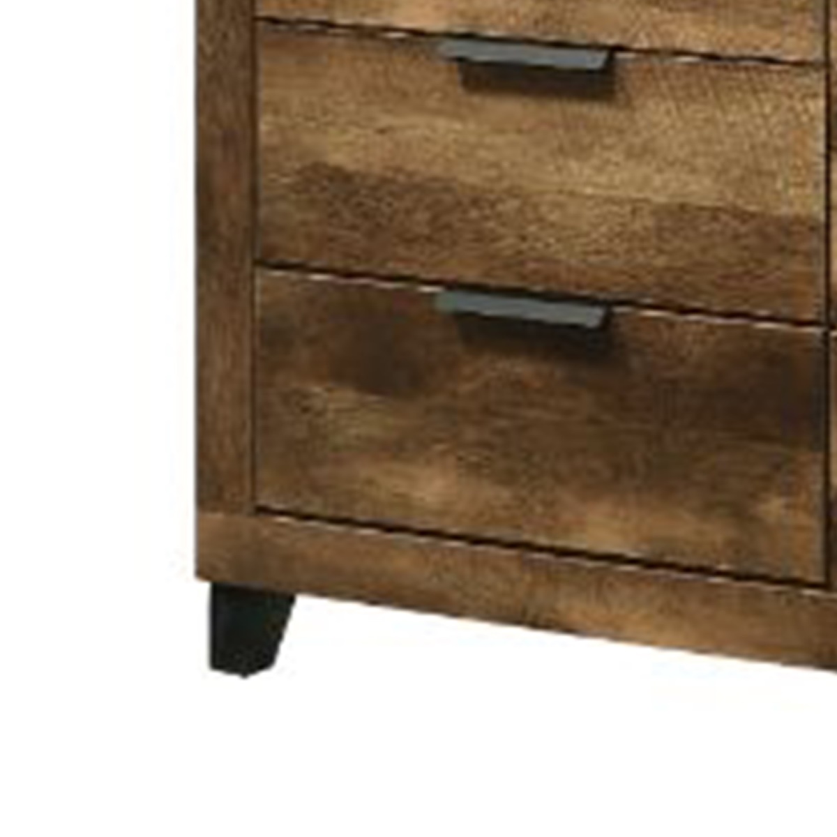 Dresser with 6 Drawers and Plank Style, Rustic Oak Brown