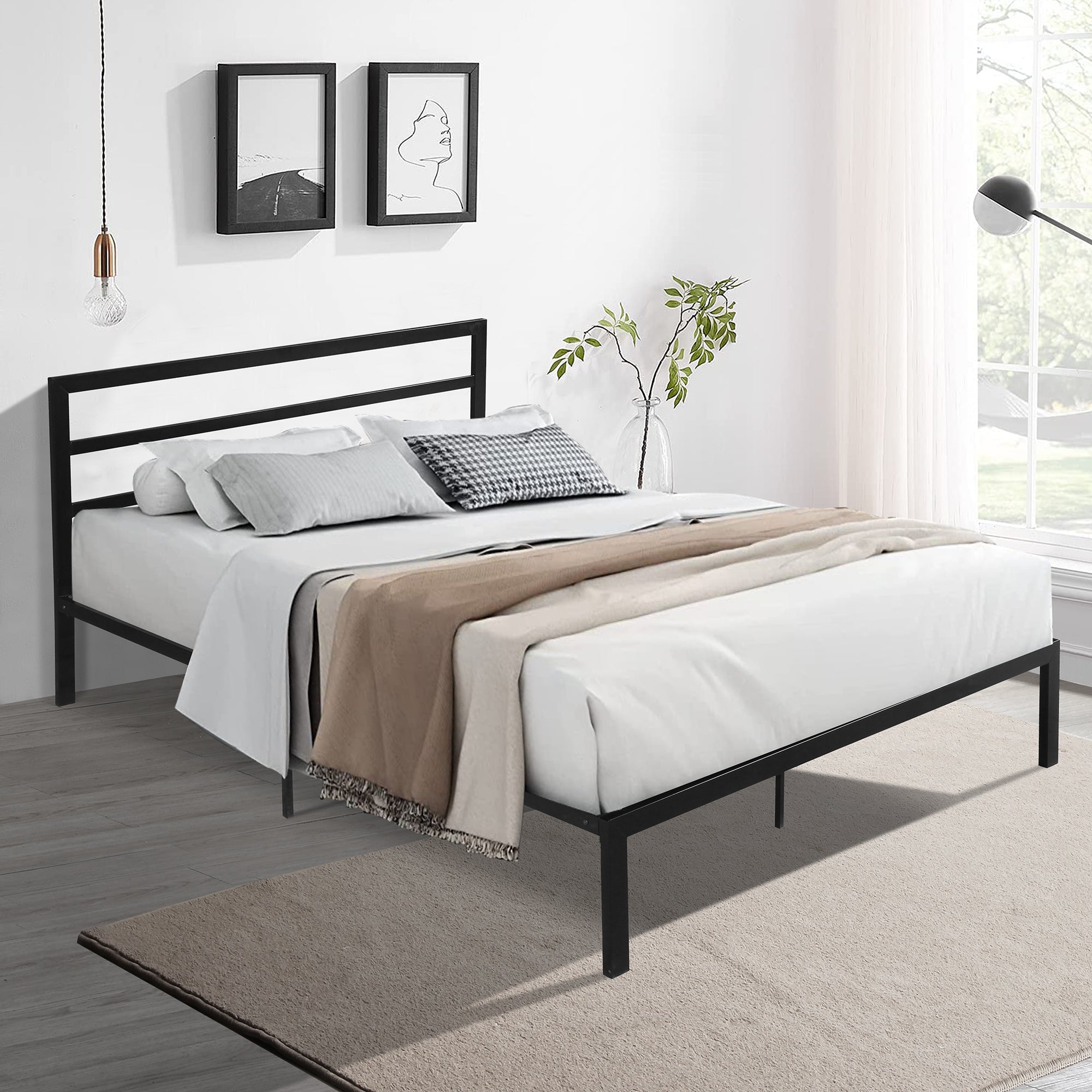 Royal Rest Black Metal Bed Frame
