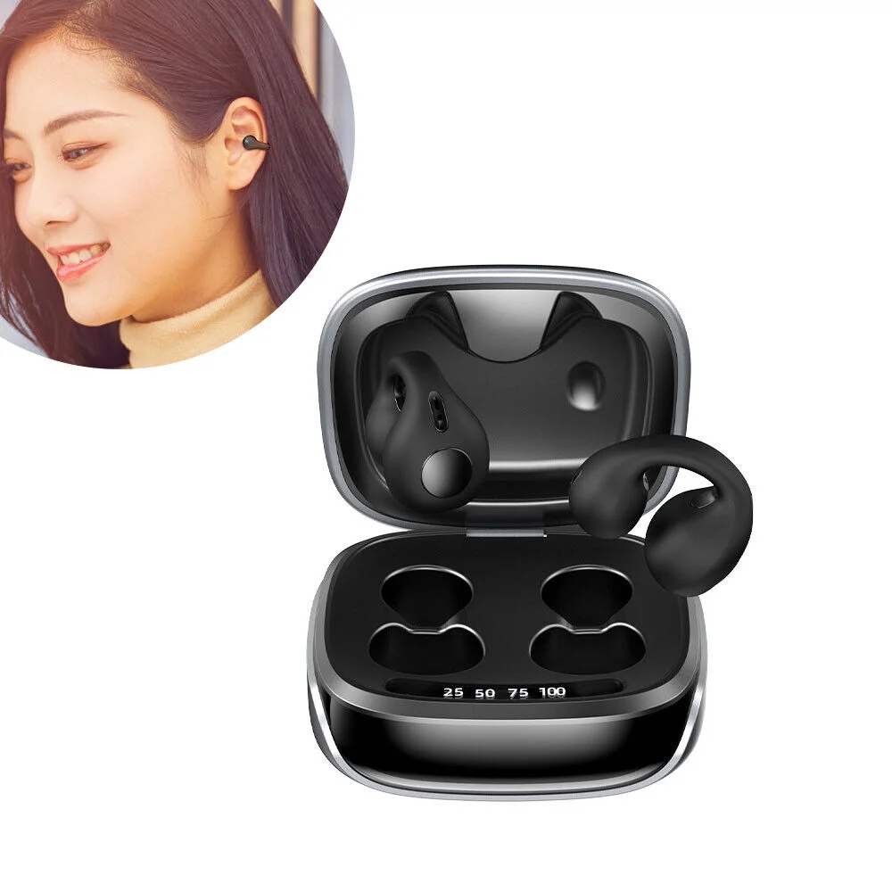 Bluetooth 5.3 Wireless Earbuds Ear Clip Bone Conduction Headphones Sport Headset