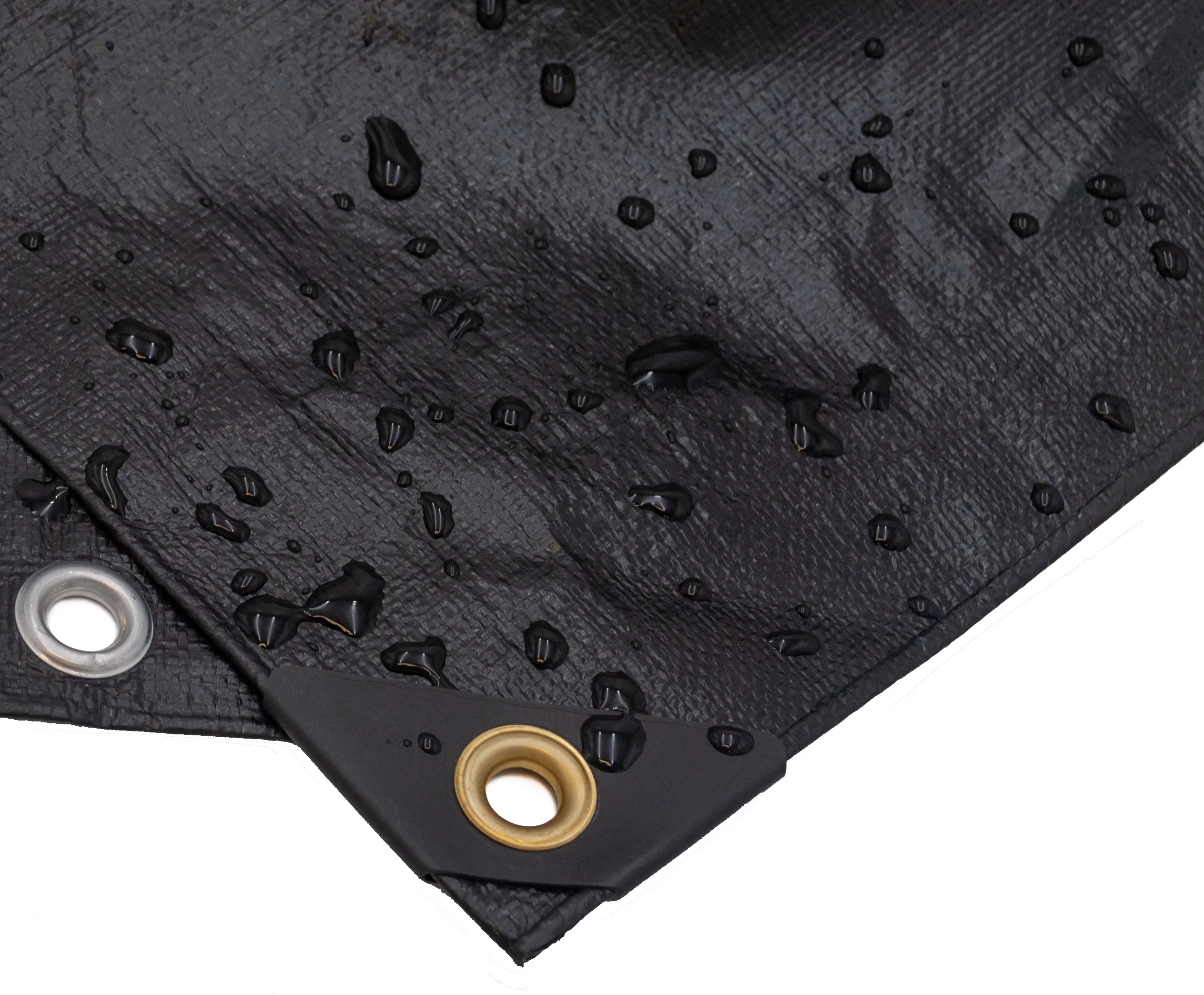 Harpster Tarps 16 ft. x 20 ft. Heavy Duty 6 oz. Black Poly Tarp 12 Mil Thick