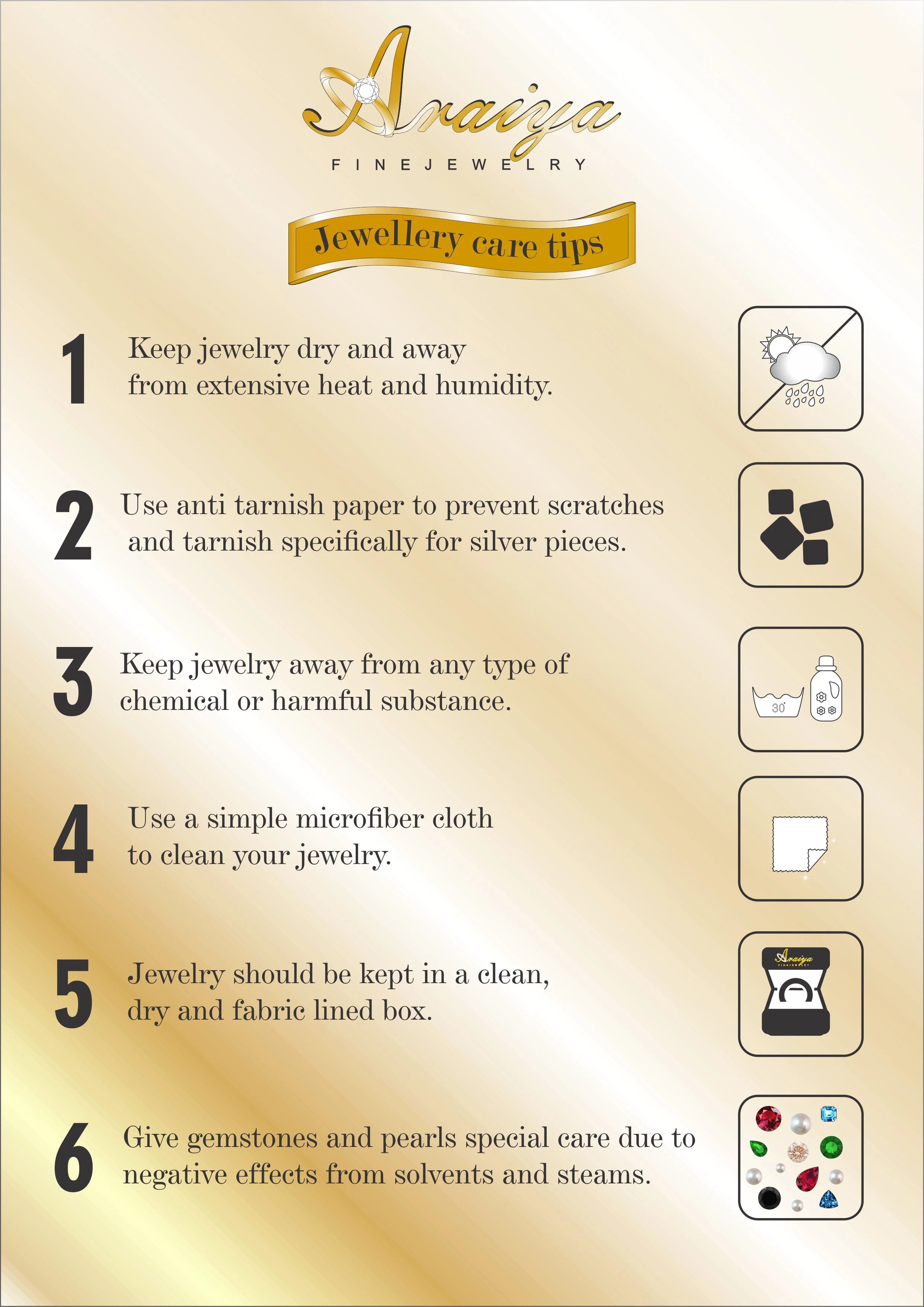 Araiya 14K White Gold Three Flower Diamond Cluster Ring for Women (1/2 cttw, I-J Color, I2-I3 Clarity), Size 6.5