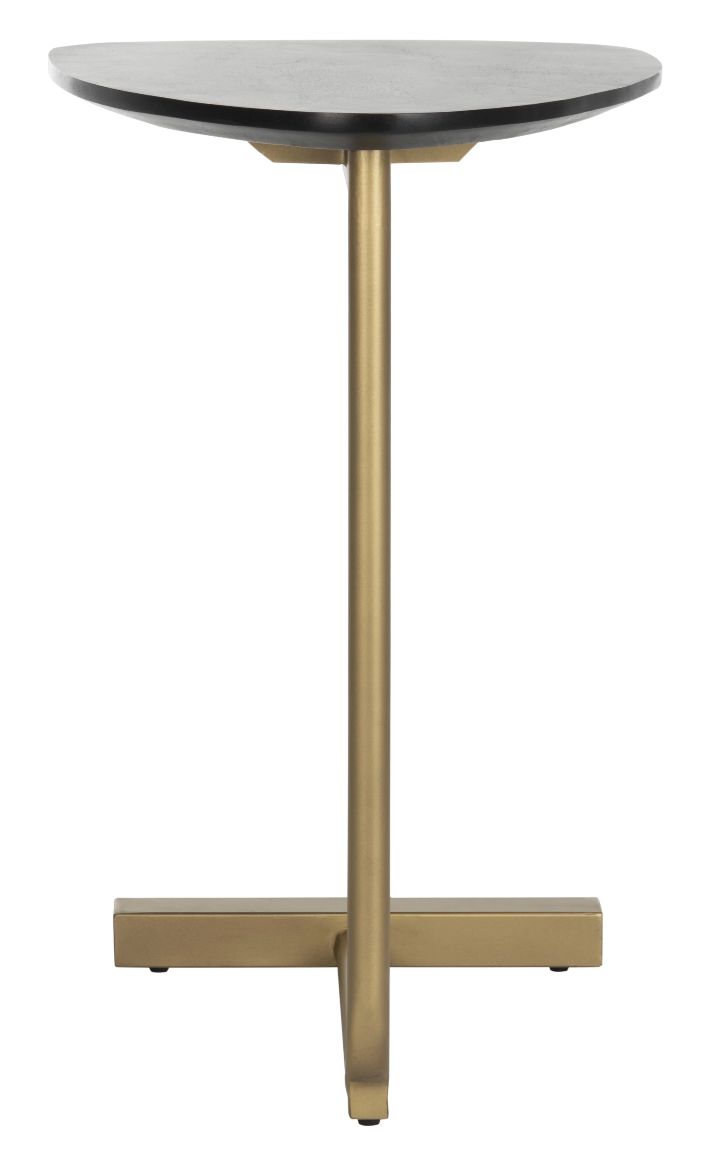 SAFAVIEH Kaiya Contemporary Glam C-Table, Black/Gold, Black/Gold