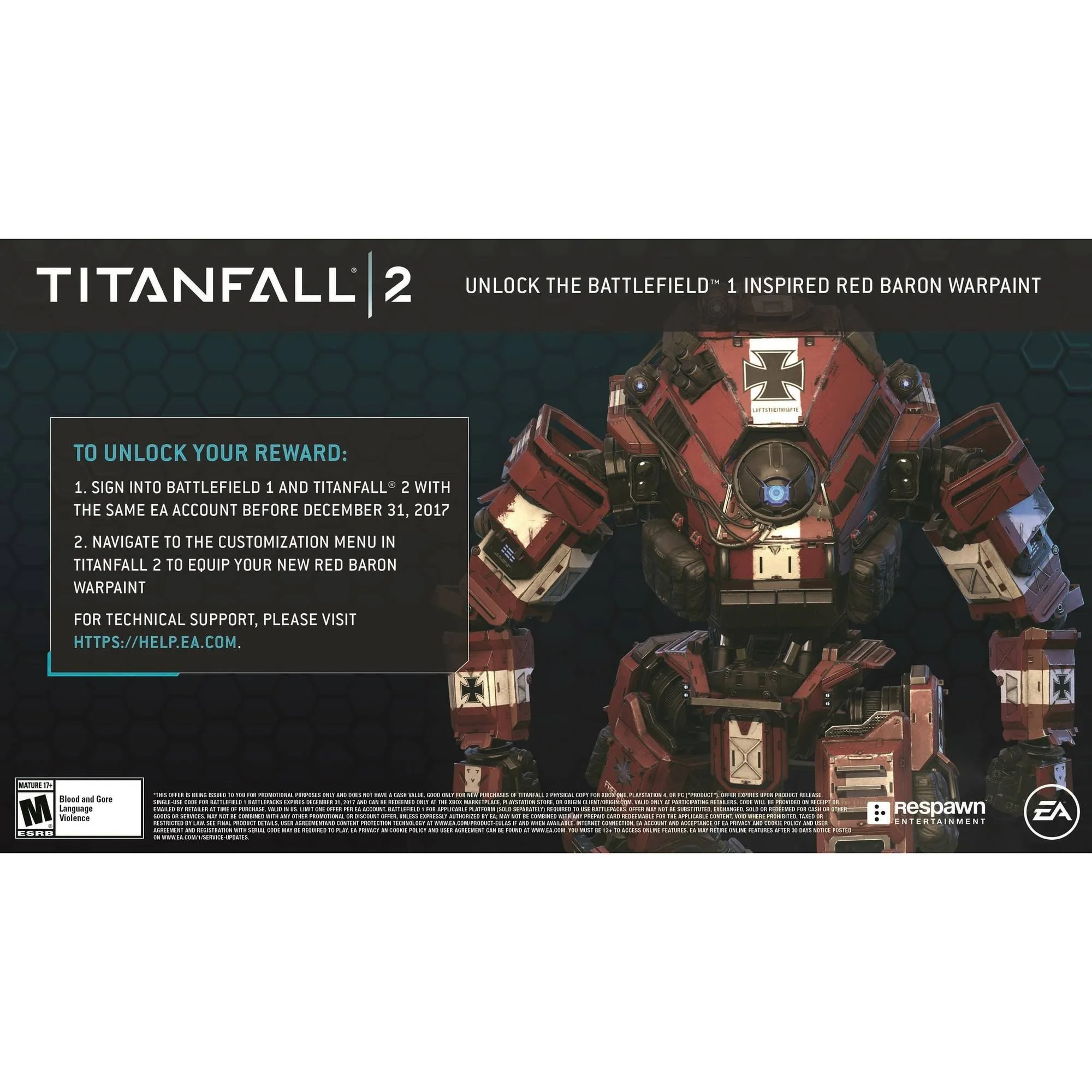 Titanfall 2 Deluxe Edition, Electronic Arts, PlayStation 4, 014633371253