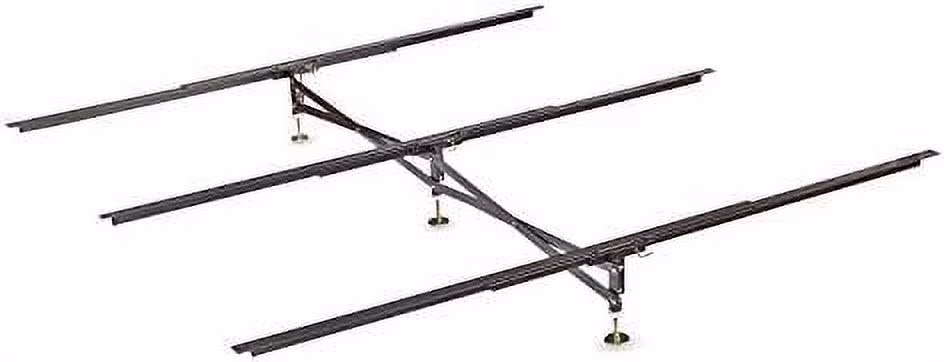 XS X Support Bed Frame System GS-3 XS Model 3 Cross Rails And 3 Legs - Strong Center Support Base For Full Queen And King Mattress Box  And Bed