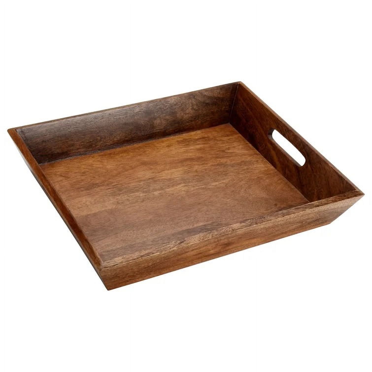 Mascot Hardware (15'' W X 12'' D X 2.5'' H) Wooden Platters Natural Acacia Wood Tray, Wooden Cheese Plate, For Serving, Handcrafted Wooden Dish Set, Rectangle
