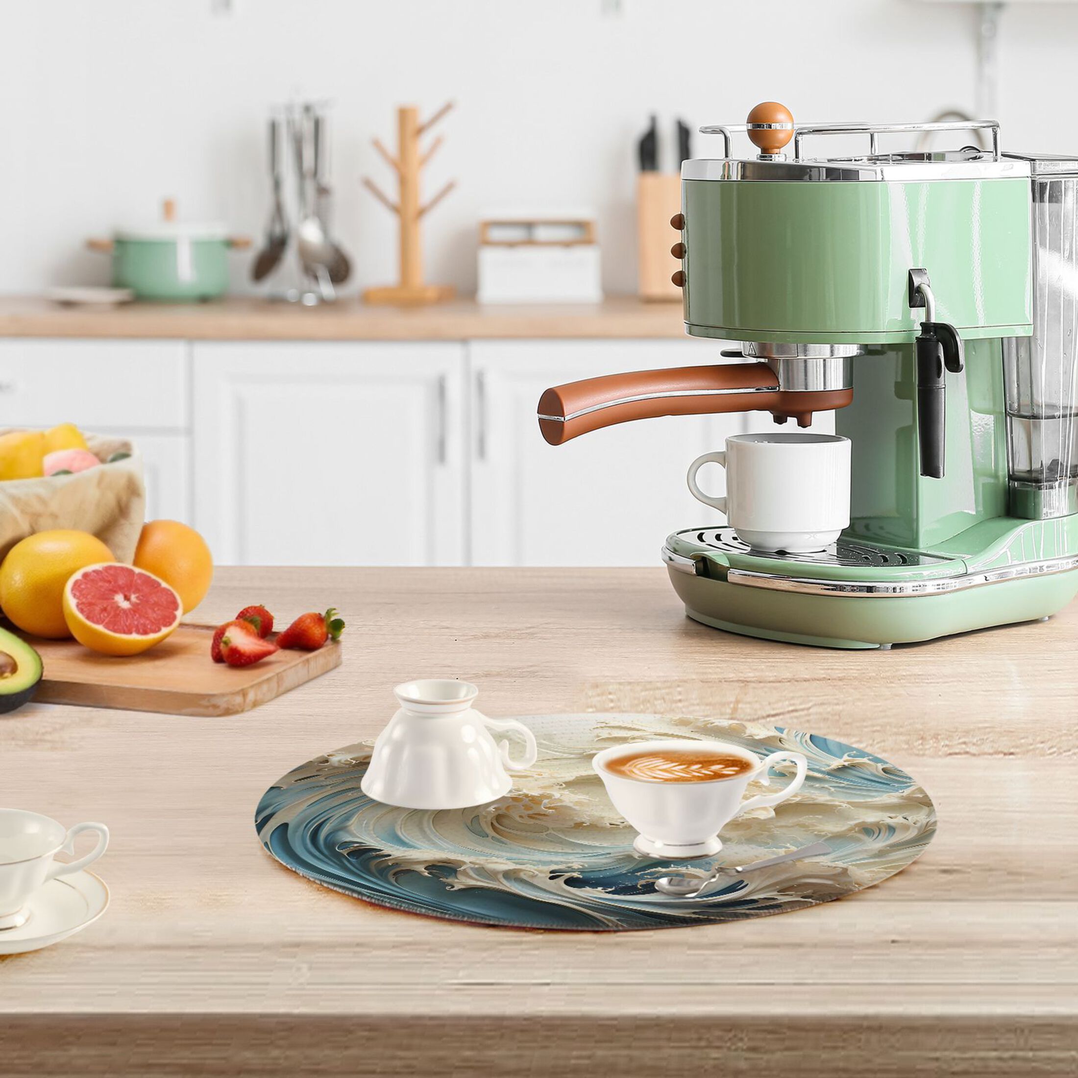 Abstract Blue Marble 3 PCs Pot Holders Trivets Kitchen 15