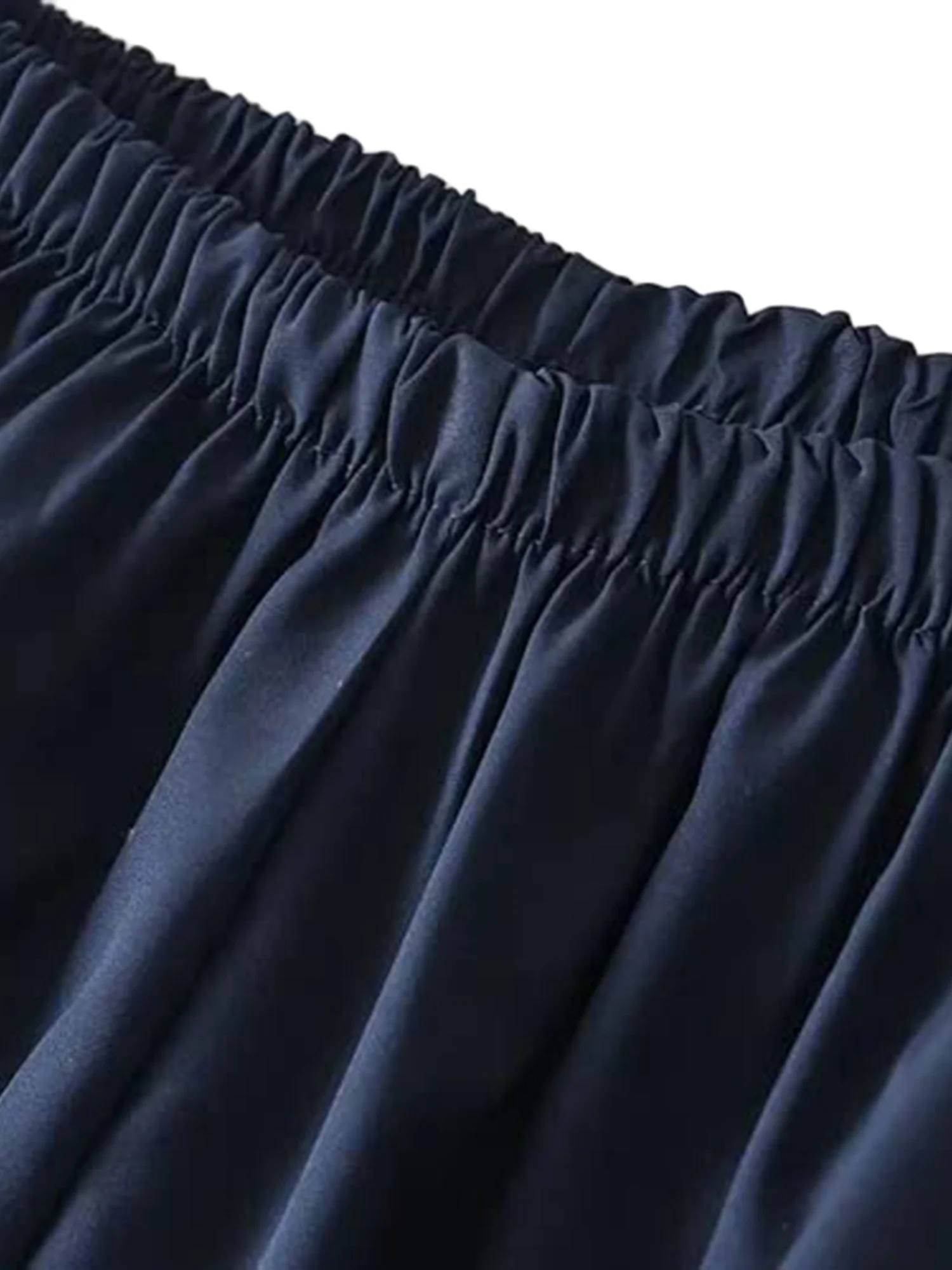 Womens Parachute Pants Cargo Trousers Elastic Waist Wide Leg Track Pants Y2k Clothing