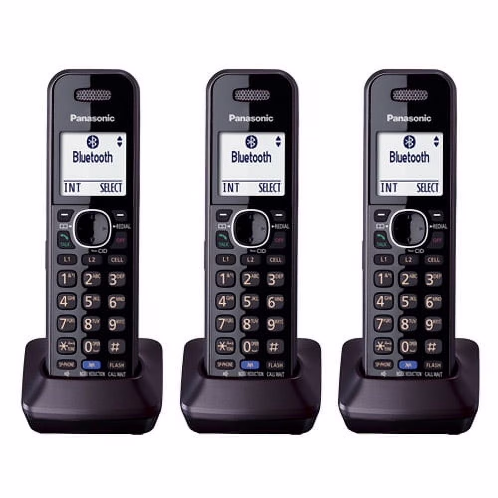 Panasonic KX-TGA950B 2-Line Cordless Handset/Charger,DECT 6.0,3-Pack
