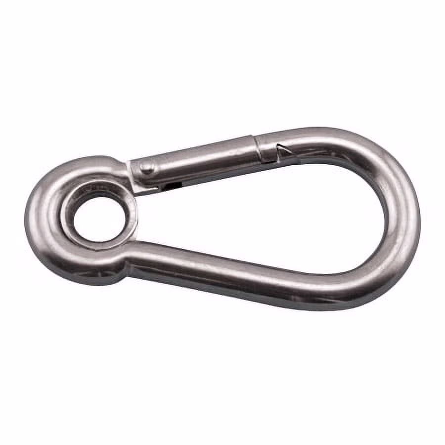 316 STAINLESS STEEL SPRING CLIP WITH EYE CARABINER 1/2