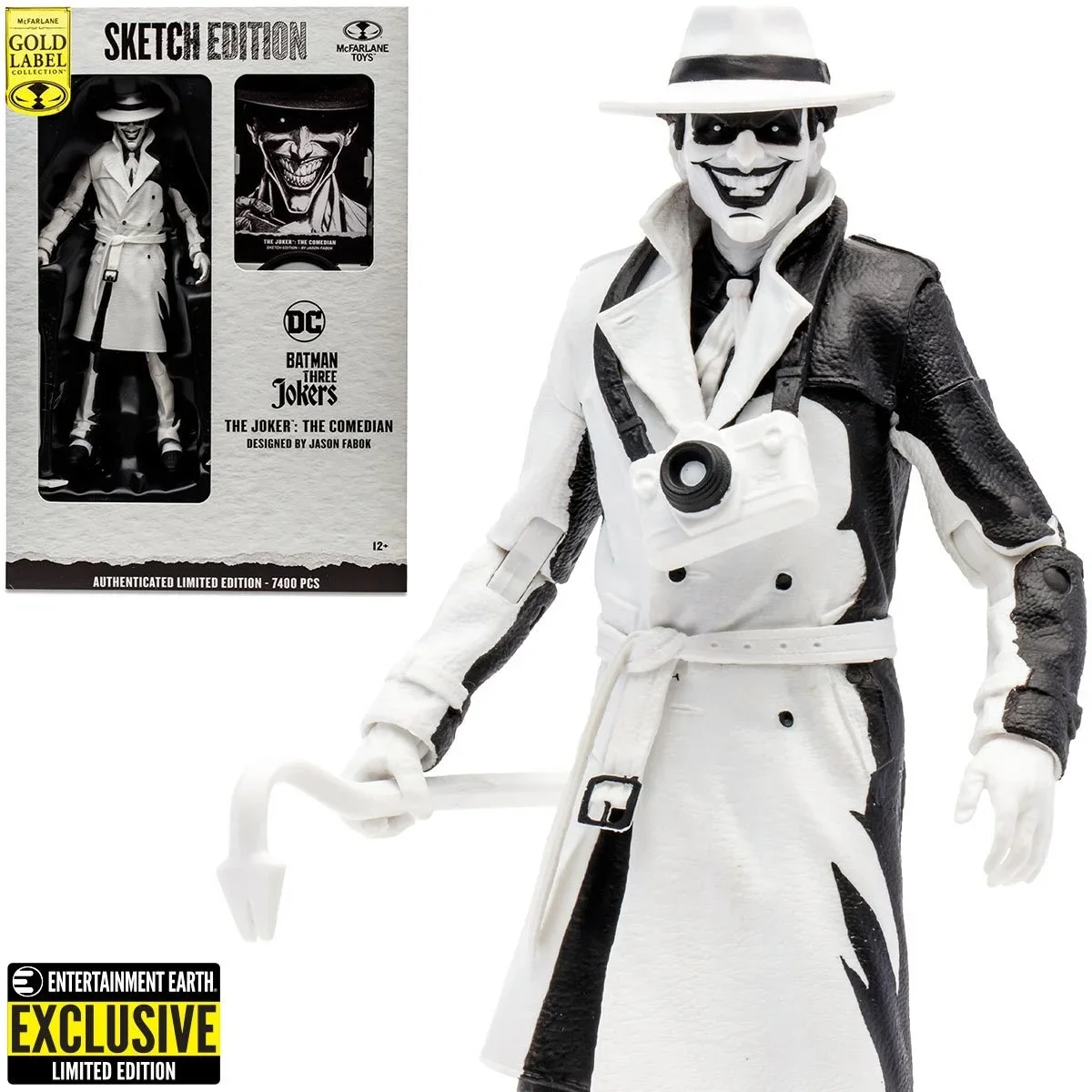 McFarlane Toys Gold Label Sketch Edition The Three Jokers - The Joker Comedian Action Figure Ltd Ed.  EE Exclusive